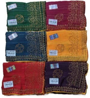 Synthetic Saree Shyam Bihari Farm House