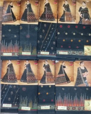 Cotton Saree Bansiwala Mirza Black