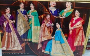 Synthetic Saree Gulab Karma