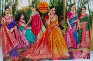 Synthetic Saree Gulab Sanchita