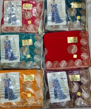 Synthetic Saree Kashvi Party Jarkan