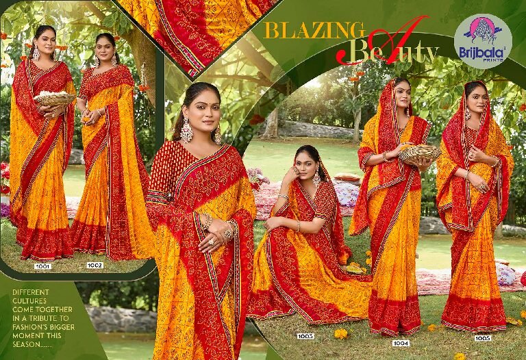 Synthetic Saree Laxmi Shri Sunehri