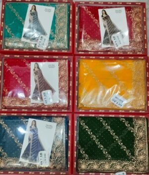 Synthetic Saree Gulab Glow Shine