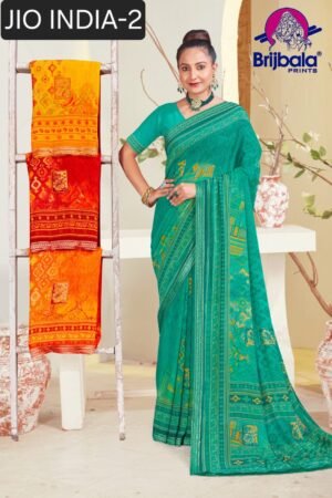 Synthetic Saree Laxmi Shri Jio India 2