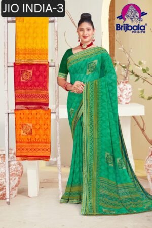 Synthetic Saree Laxmi Shri Jio India 3