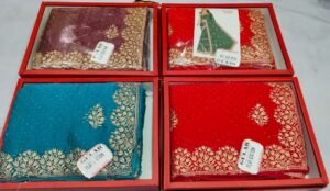 Synthetic Saree Gulab Play Station