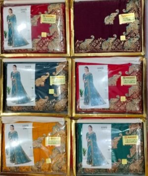 Synthetic Saree Kashvi Jarkan Morpankh