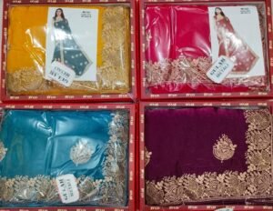 Synthetic Saree Gulab Metali