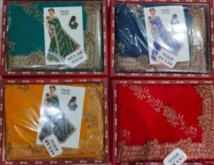 Synthetic Saree Gulab Metro Bus