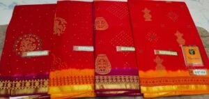 Cotton Saree Mahavir Jagadhatri Bandhani