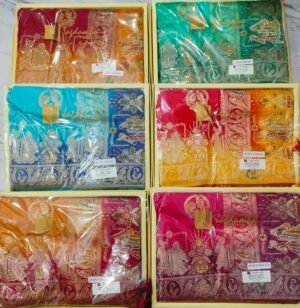Synthetic Saree Jagdamba Apple Silk