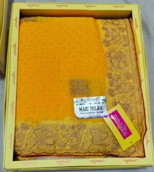 Synthetic Saree Laddu Gopal Hari Milan