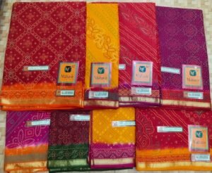 Cotton Saree Mahavir Rajlaxmi Bandhani