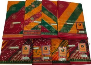 Cotton Saree Mahavir Vasudha Fancy Chunri