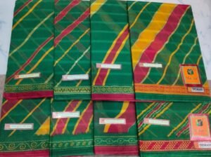 Cotton Saree Mahavir Indrani Green