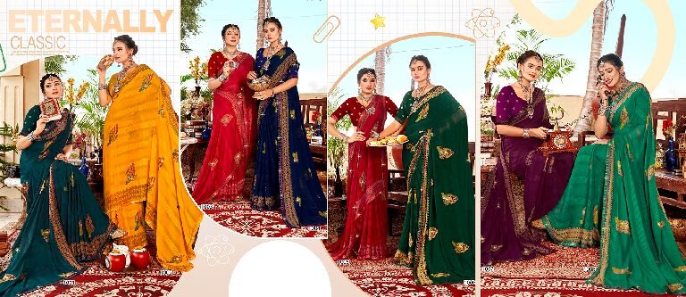 Synthetic Saree Satvachan Akshardham