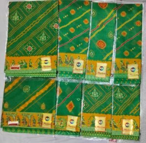 Cotton Saree Maa Laxmi Patanjali Green