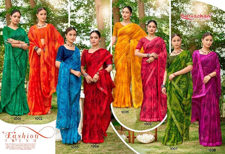 Synthetic Saree Satvachan Dolly