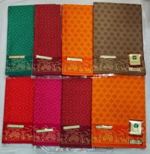 Cotton Saree Mahavir Sharmili Gold Print