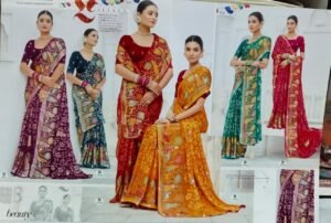 Synthetic Saree Satvachan Kunj Bihari