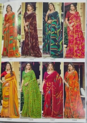 Synthetic Saree Satvachan Baisakhi