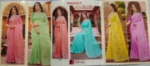 Synthetic Saree Jagdamba Maggi